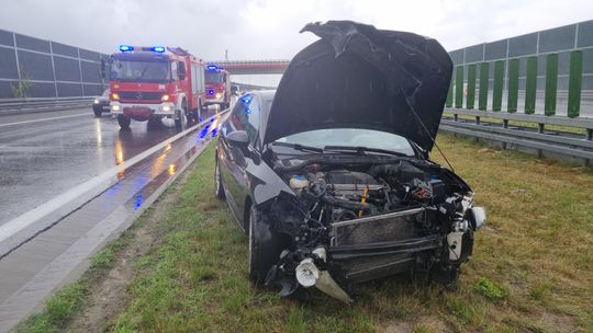 Wypadek na autostradzie A4 w Bratkowicach w kierunku Rzeszowa