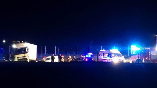 Wypadek na S19 w Sokołowie Młp. Ranna została jedna osoba