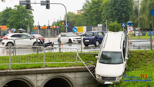 Wypadek na skrzyżowaniu al. Wyzwolenia i Poczty Gdańskiej w Rzeszowie