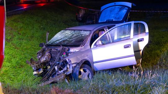 Wypadek w Krajowicach k. Jasła, cztery osoby poszkodowane