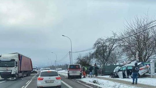 Wypadek w Lutoryżu. Zderzenie dwóch samochodów