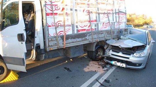 Wypadek w Ropczycach. Zderzenie dwóch pojazdów