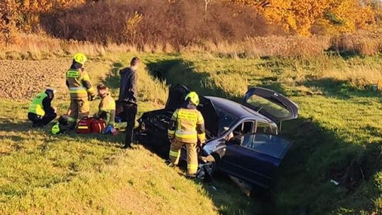 Wypadek w Stobiernej. Młoda kobieta trafiła do szpitala