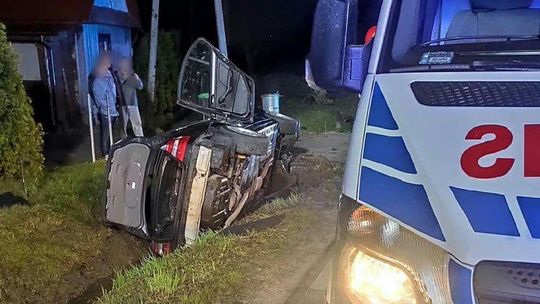 Wypadek z udziałem BMW. 19-latek uderzył w betonowy przepust.