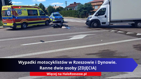 Wypadki motocyklistów w Rzeszowie i Dynowie. Ranne dwie osoby [ZDJĘCIA]