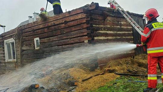 Wysoka Głogowska. Pożar niezamieszkanego domu