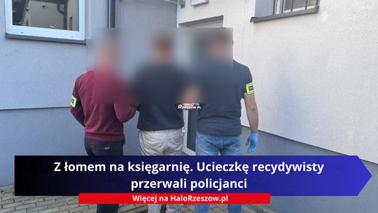 Z łomem na księgarnię. Ucieczkę recydywisty przerwali policjanci