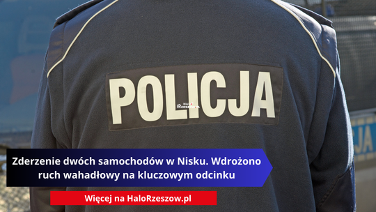 Zderzenie dwóch samochodów w Nisku. Wdrożono ruch wahadłowy na kluczowym odcinku