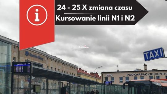 Zmiana czasu na zimowy. Sprawdź nocny rozkład jazdy autobusów w Rzeszowie