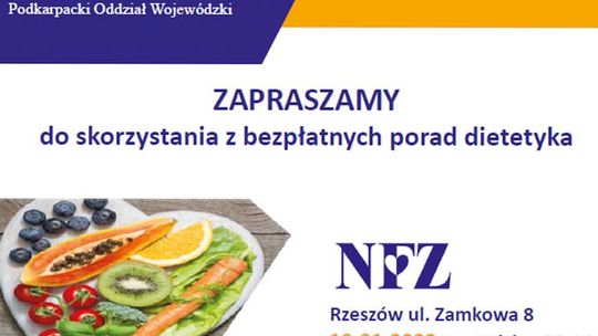 Żyj zdrowo z NFZ! Bezpłatne konsultacje z dietetykiem