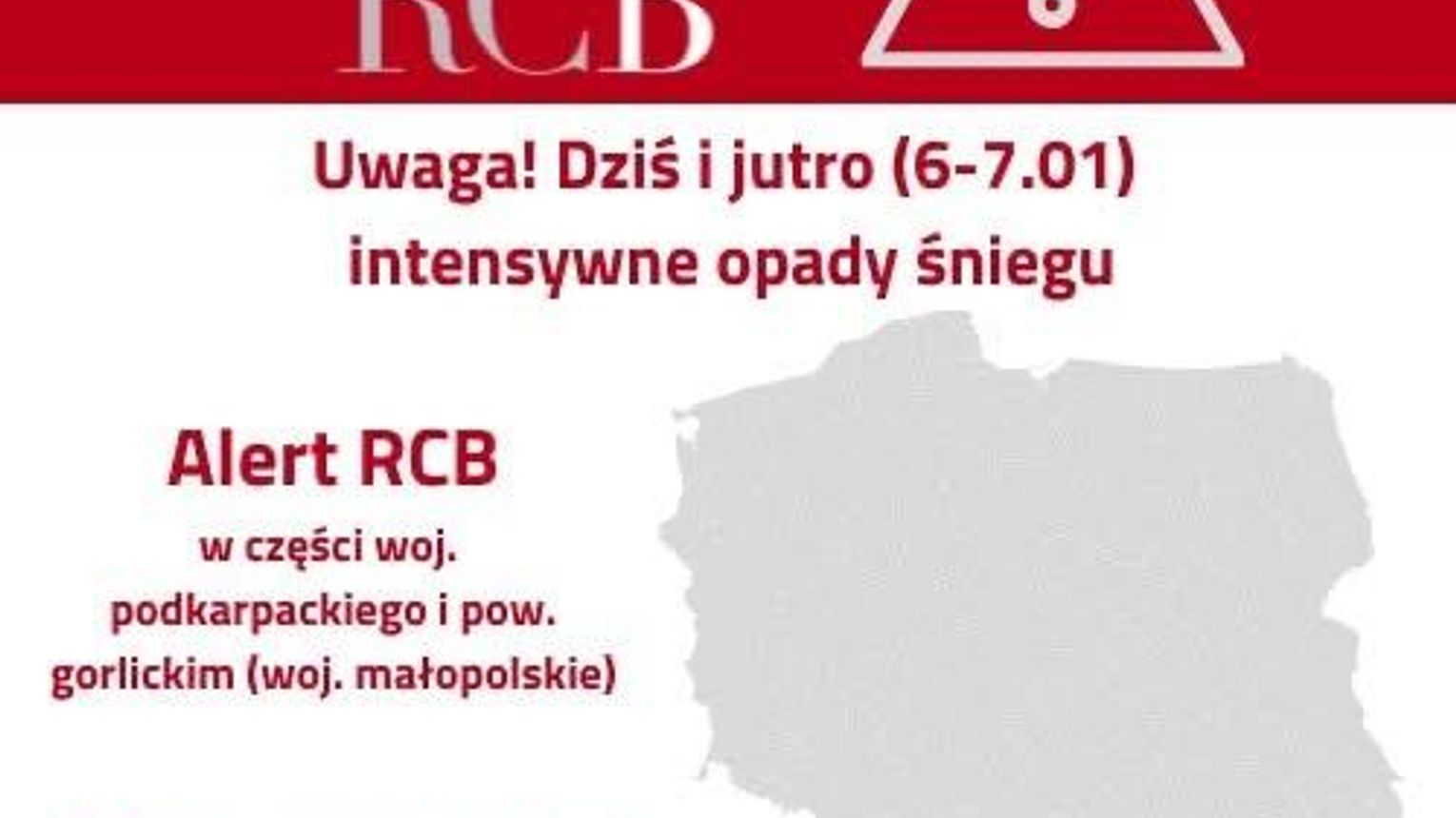 Alarm RCB dla Podkarpacia!