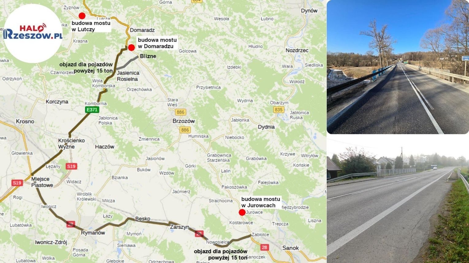 Budowa mostów w Domaradzu i Jurowcach. Sprawdź utrudniania dla kierowców