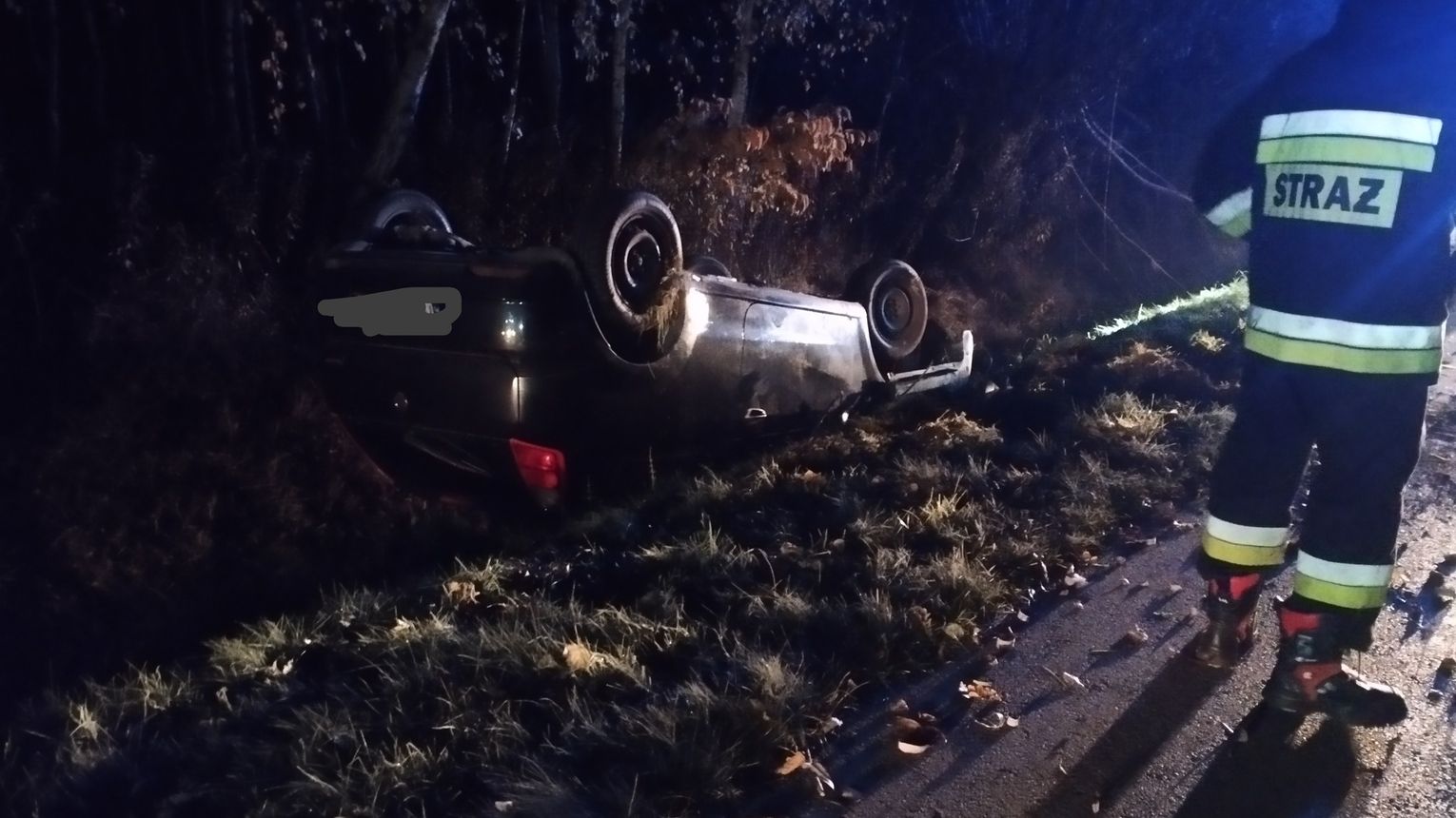 Dachowanie samochodu w Budach Łańcuckich