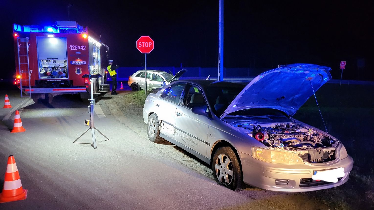 Kolizja na DK-94 w Machowej. Interweniowały trzy jednostki straży pożarnej