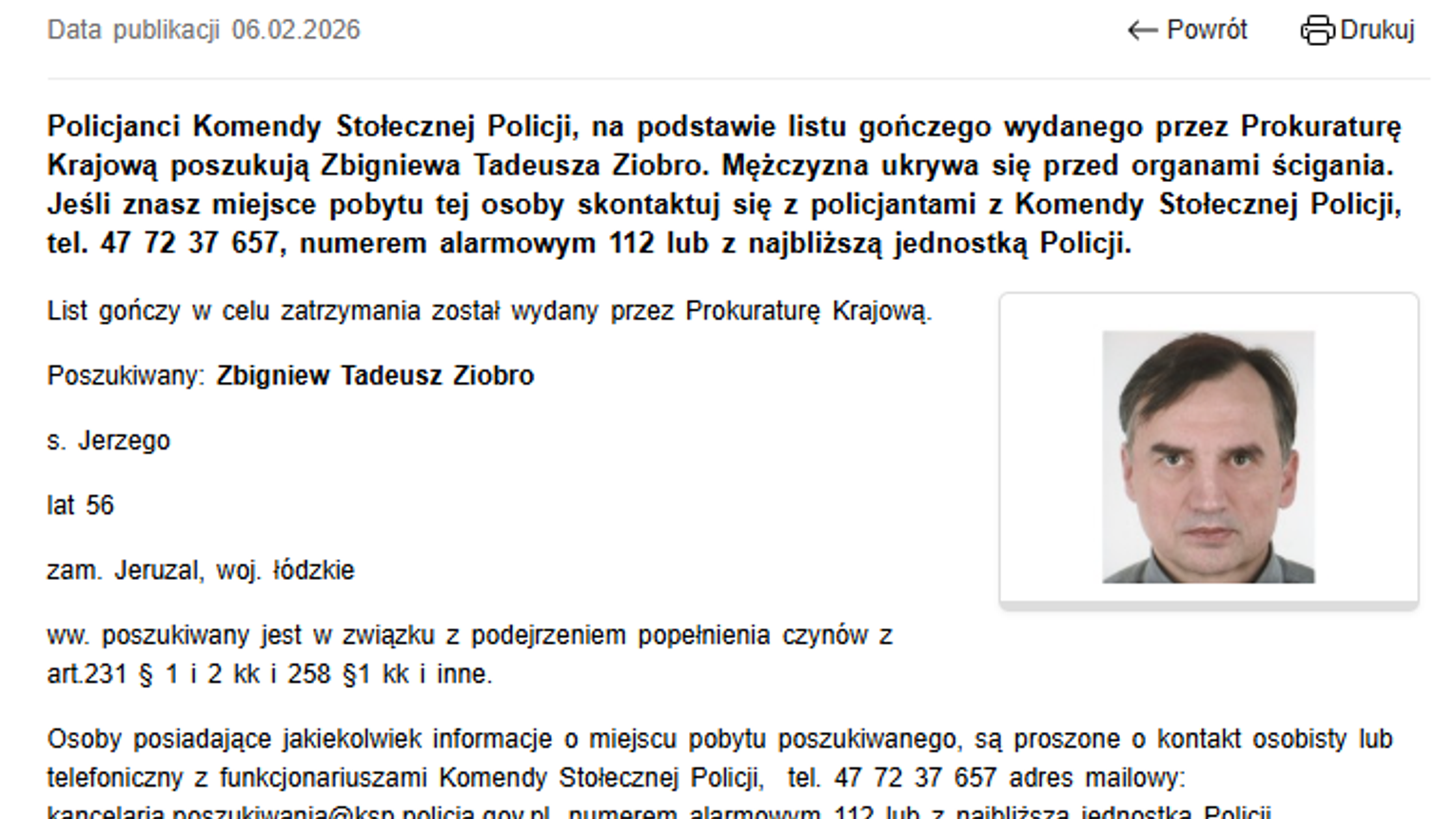 List gończy za Ziobrą. Upadek dawnego szeryfa polskiej polityki?