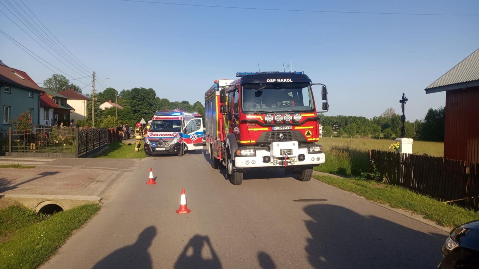 Poważny wypadek motocyklisty w Narolu. Szybka reakcja służb