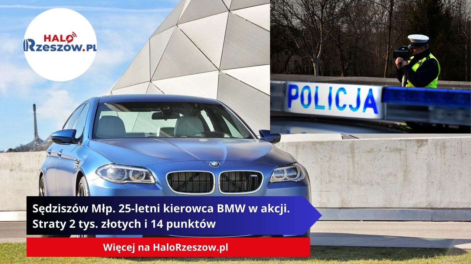 Sędziszów Młp. 25-letni kierowca BMW w akcji. Strata 2 tys. złotych i ...