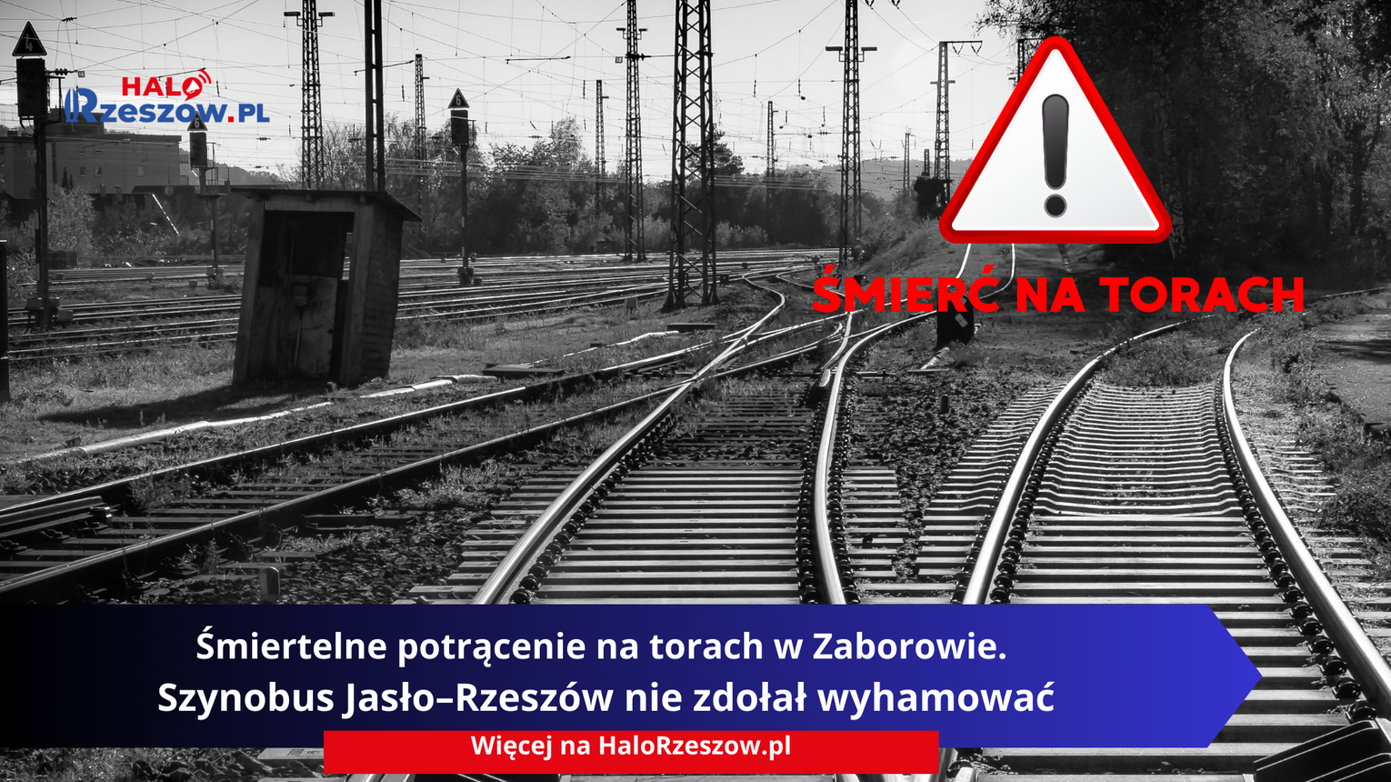 Śmiertelne potrącenie na torach w Zaborowie. Szynobus Jasło–Rzeszów nie zdołał wyhamować