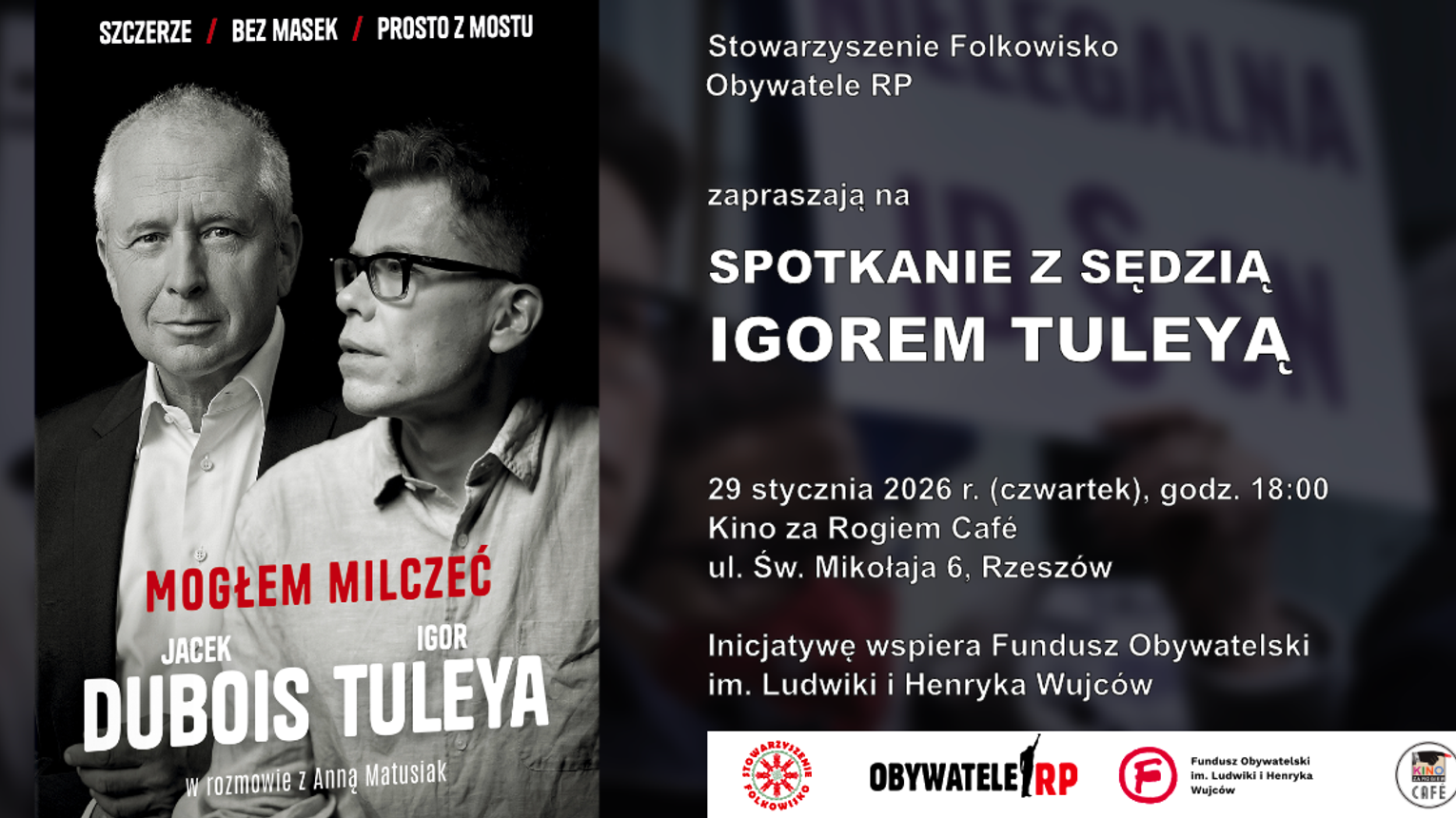 Spotkania z sędzią Igorem Tuleyą w województwie podkarpackim