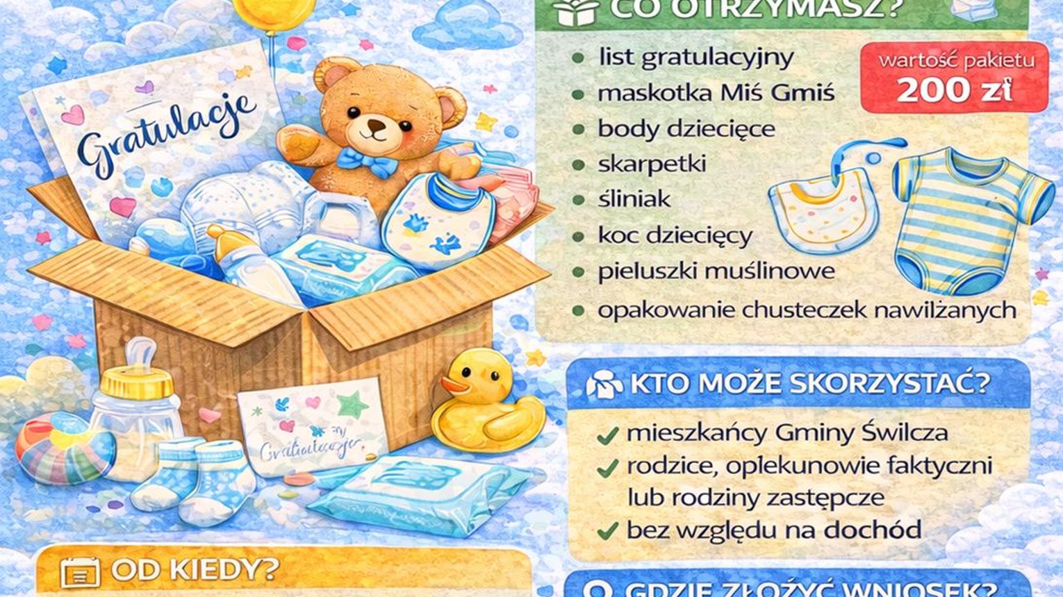 Świlcza wita najmłodszych. Rusza program „Gminna Paka dla Dzieciaka”