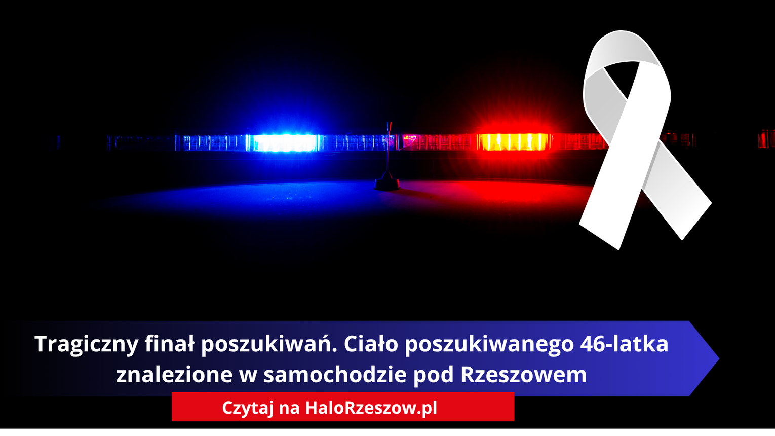 Tragiczny finał poszukiwań. Ciało poszukiwanego 46-latka znalezione w samochodzie pod Rzeszowem