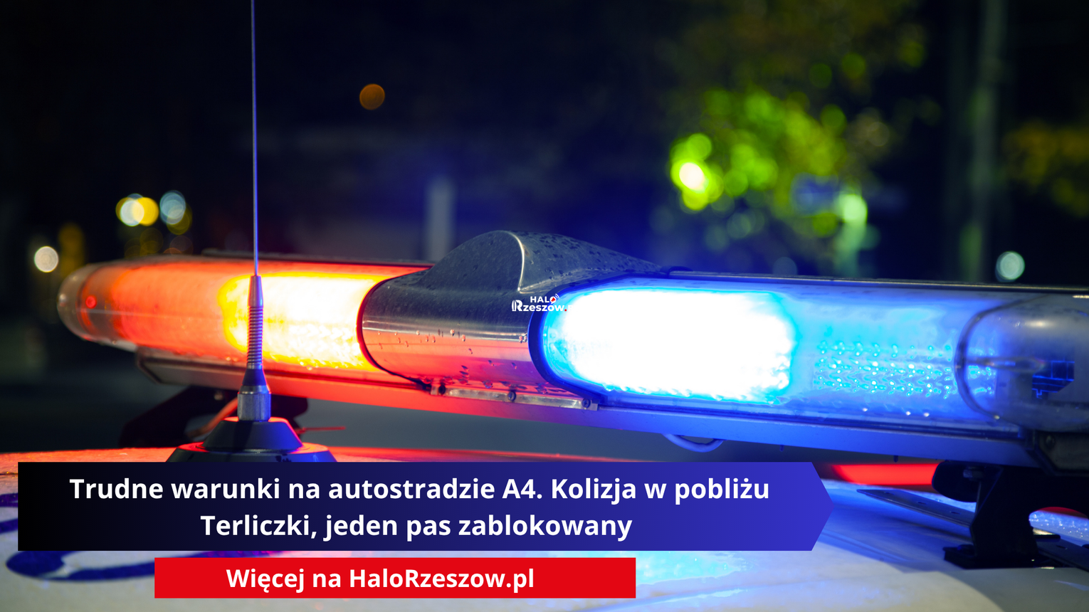 Trudne warunki na autostradzie A4. Kolizja w pobliżu Terliczki, jeden pas zablokowany