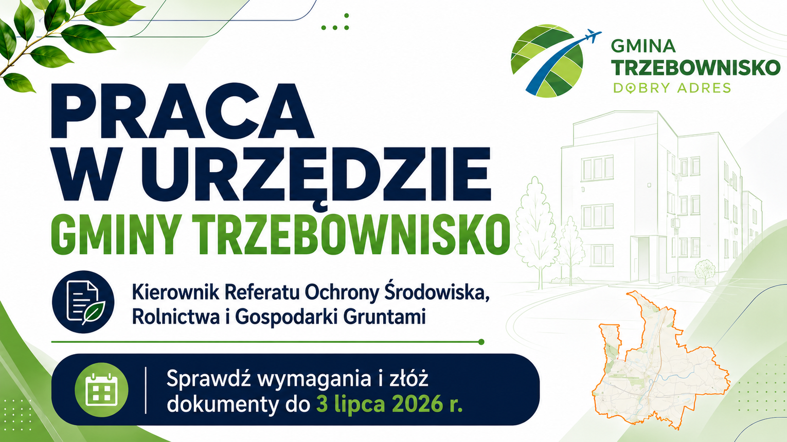 Trwa nabór na kierownika Referatu Ochrony Środowiska w Trzebownisku