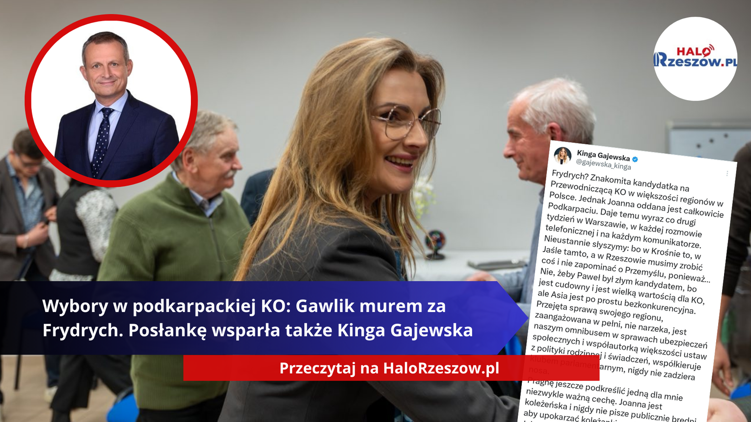 Wybory w podkarpackiej KO: Gawlik murem za Frydrych. Posłankę wsparła także Kinga Gajewska