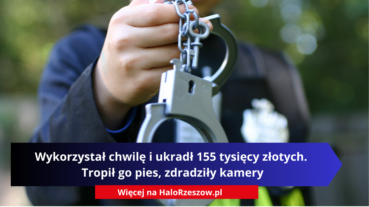 Wykorzystał chwilę i ukradł 155 tysięcy złotych. Tropił go pies, zdradziły kamery [WIDEO]