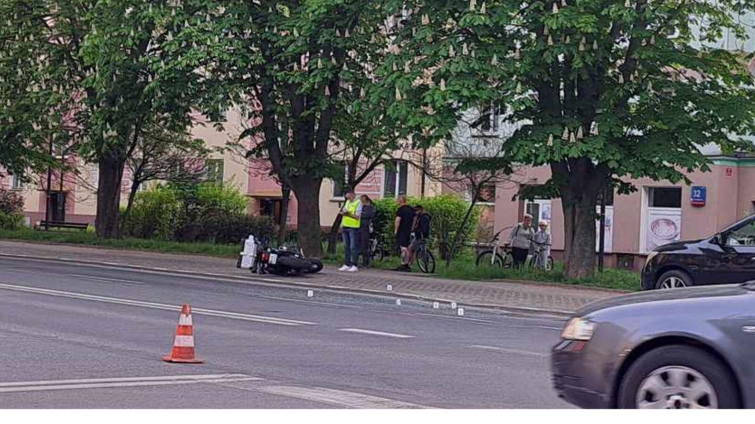Wypadek motocykla na ul. Hetmańskiej w Rzeszowie