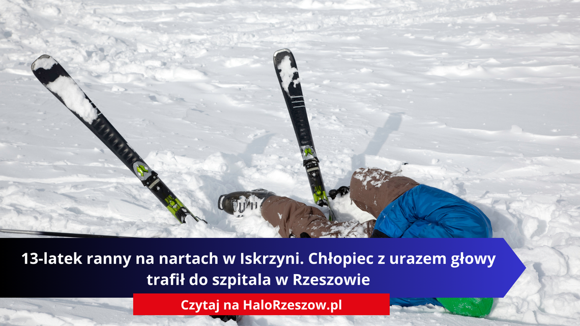 13-latek ranny na nartach w Iskrzyni. Chłopiec z urazem głowy trafił do szpitala w Rzeszowie