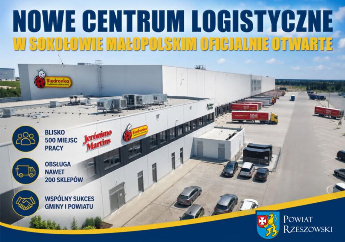 Aż 500 nowych miejsc pracy pod Rzeszowem! Nowoczesne centrum logistyczne Biedronki oficjalnie otwarte w Sokołowie Małopolskim Aż 500 nowych miejsc pracy pod Rzeszowem! Nowoczesne centrum logistyczne Biedronki oficjalnie otwarte w Sokołowie Małopolskim
