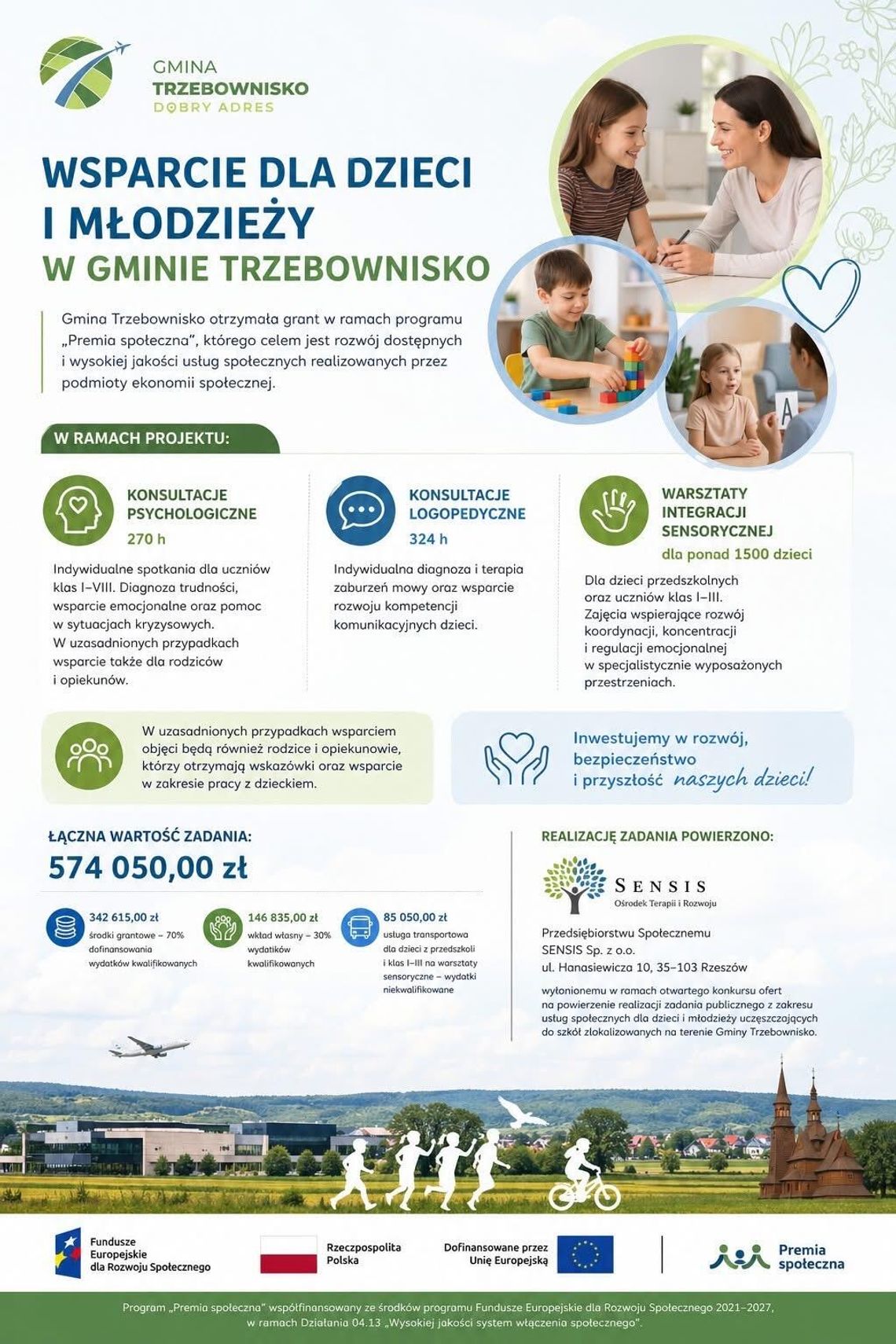 Bezpłatne wsparcie dla najmłodszych. Gmina Trzebownisko sięga po europejskie fundusze dla dzieci i młodzieży