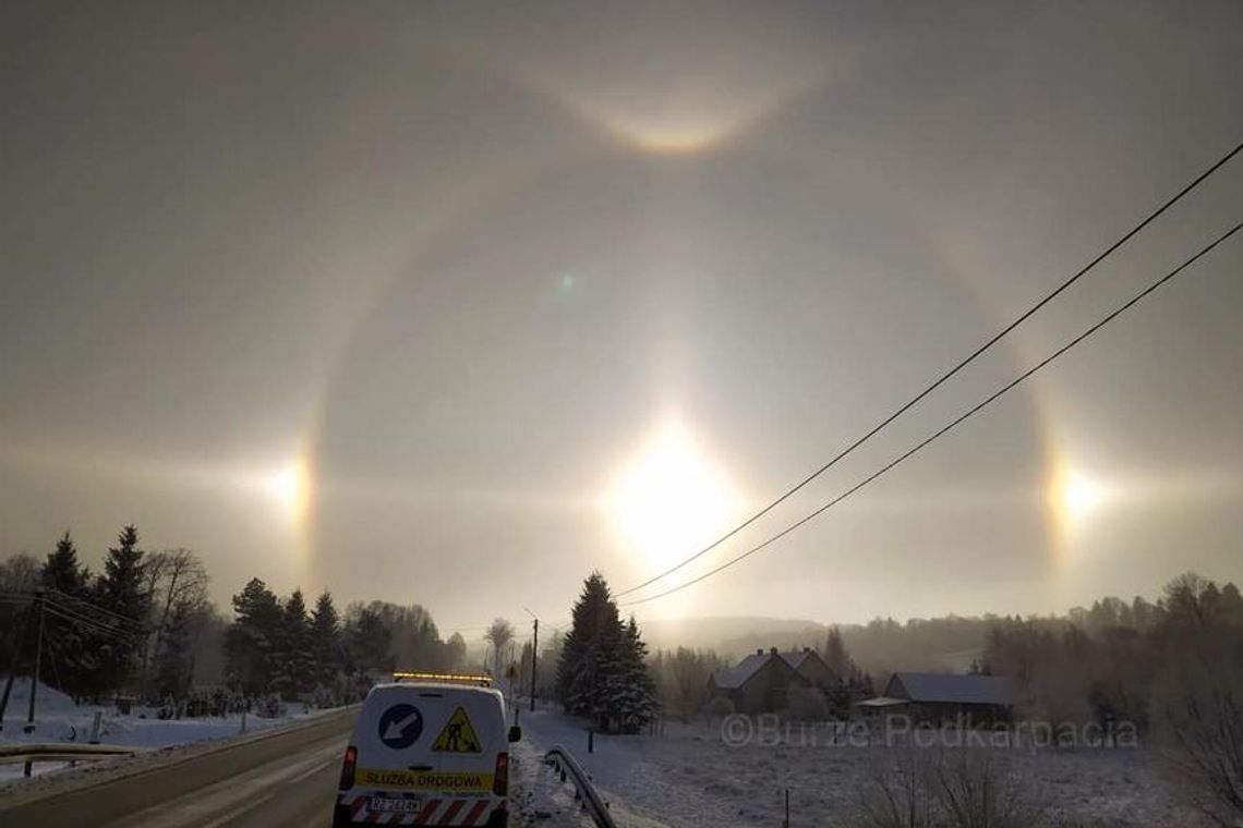 Bieszczady. Siarczysty mróz i halo słoneczne [FOTO]