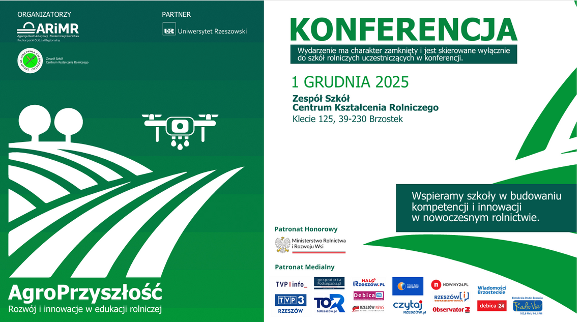 Brzostek stawia na nowoczesne rolnictwo. Konferencja o przyszłości edukacji rolniczej