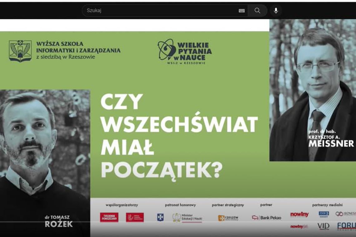 Czy wszechświat miał początek? Ten i inne filmy zobaczysz na kanale WSIiZ