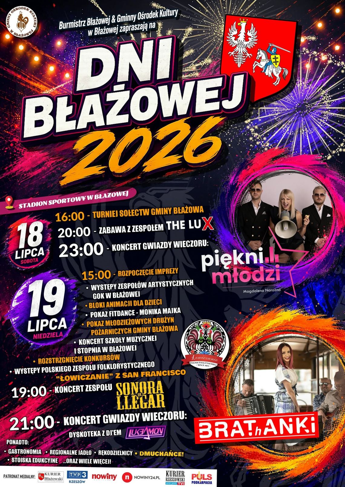 Dni Błażowej 2026: Piękni i Młodzi, Brathanki, Polonez oraz Turniej Sołectw w jednym weekendzie dni błażowej 2026