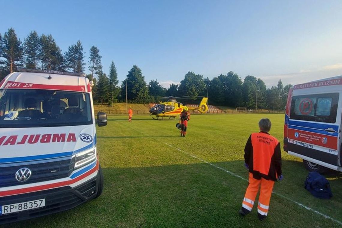 Fatalnie wyglądająca kontuzja podczas meczu A klasy. Bramkarz z urazem czaszki