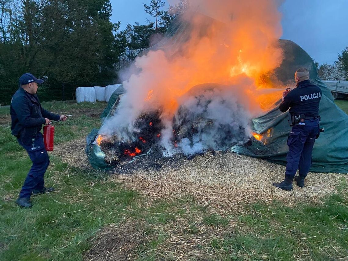 Ognisty foch. Nie wpuścili go do domu, więc podpalił rodzicom siano