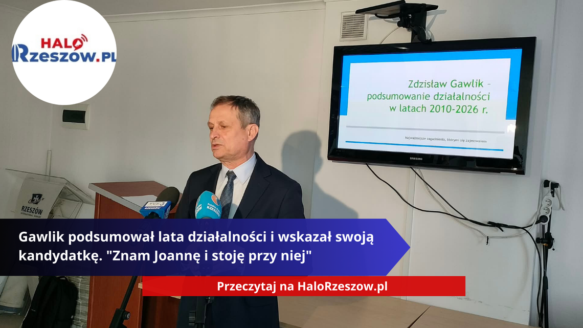 Gawlik podsumował lata działalności i wskazał swoją kandydatkę. "Znam Joannę i stoję przy niej"