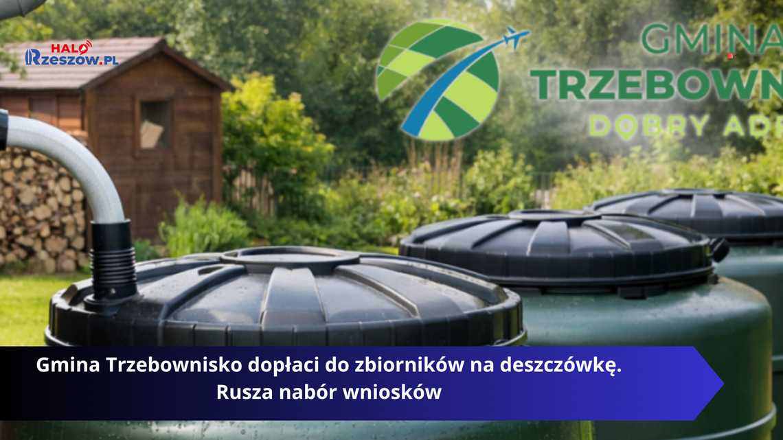 Gmina Trzebownisko dopłaci do zbiorników na deszczówkę. Rusza nabór wniosków