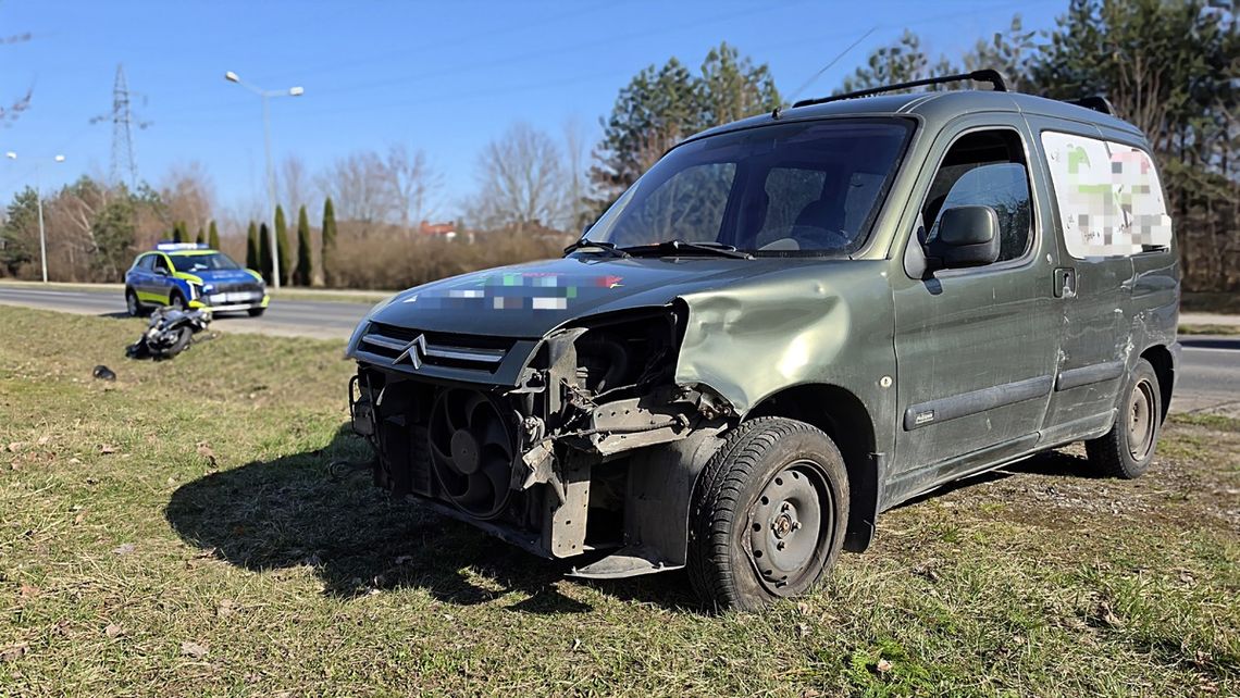 Groźny wypadek z udziałem motocyklisty. Poszkodowany 19-latek