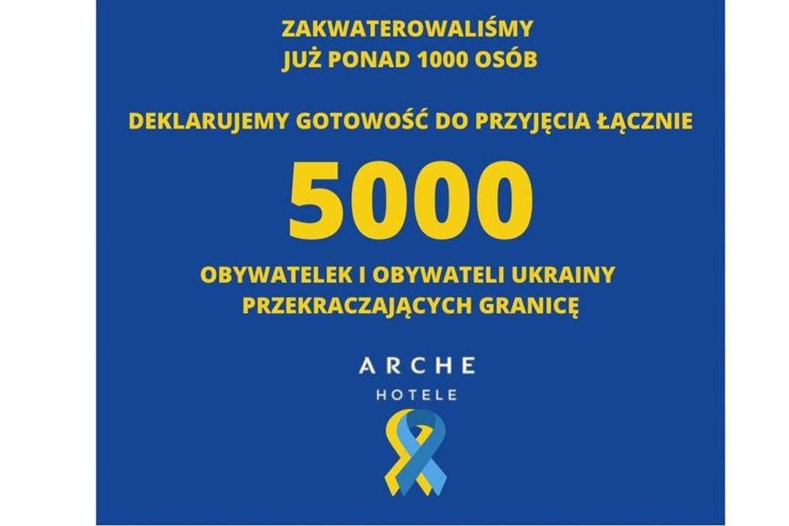 Grupa Arche deklaruje gotowość przyjęcia 5000 osób, uchodźców z Ukrainy