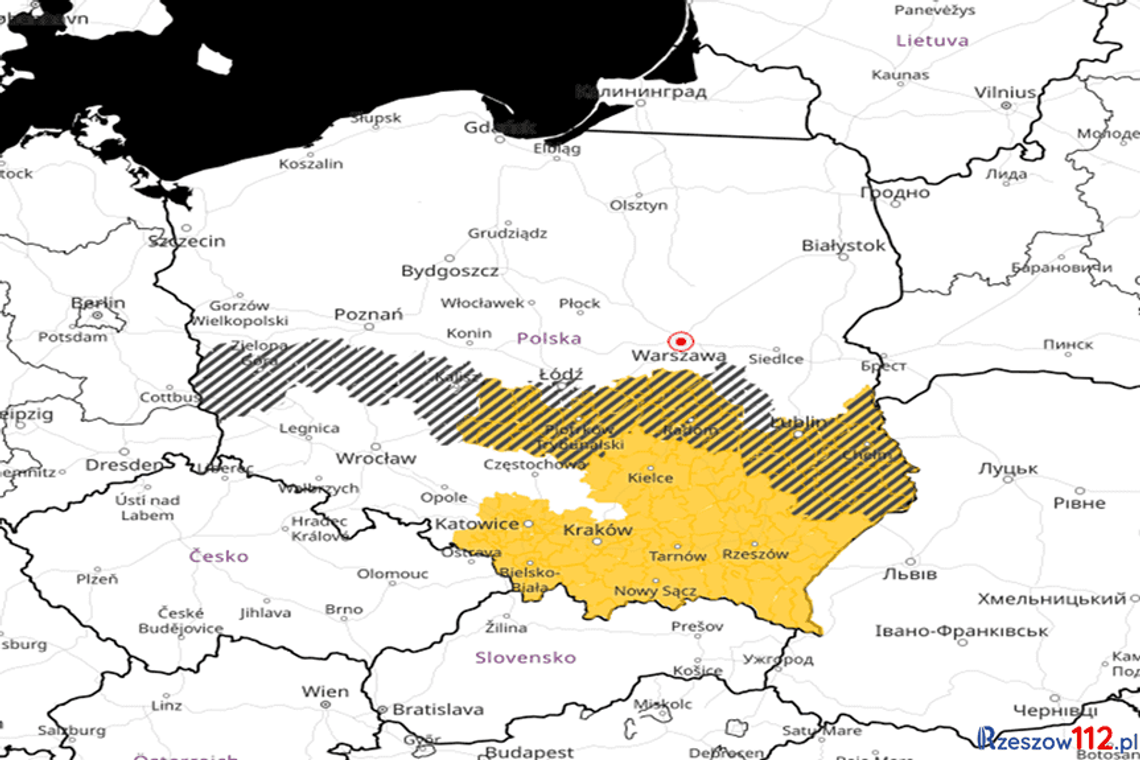 IMGW wydało kolejne ostrzeżenie dla Podkarpacia