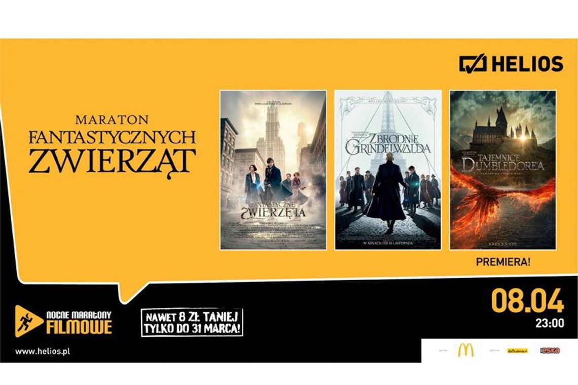 Kino Helios zaprasza na maraton "Fantastycznych Zwierząt"