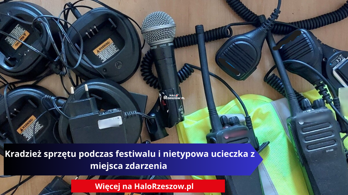 Kradzież sprzętu podczas festiwalu i nietypowa ucieczka z miejsca zdarzenia
