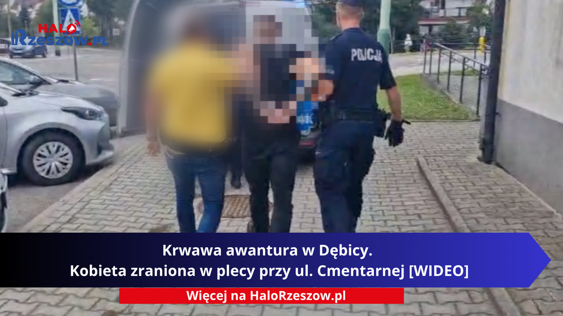 Awantura, nożownik Dębica.