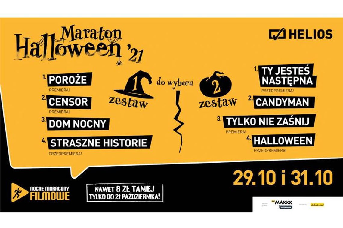 Maraton Halloween ‘21 w kinach Helios w Rzeszowie