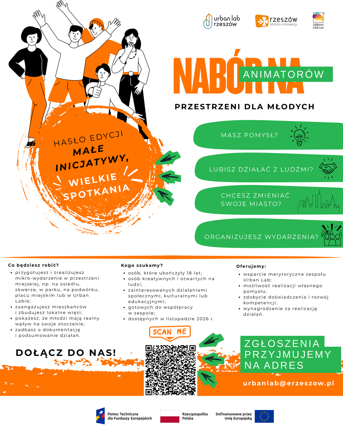 Masz pomysł i chcesz zarobić? Urban Lab Rzeszów szuka Młodych Animatorów!