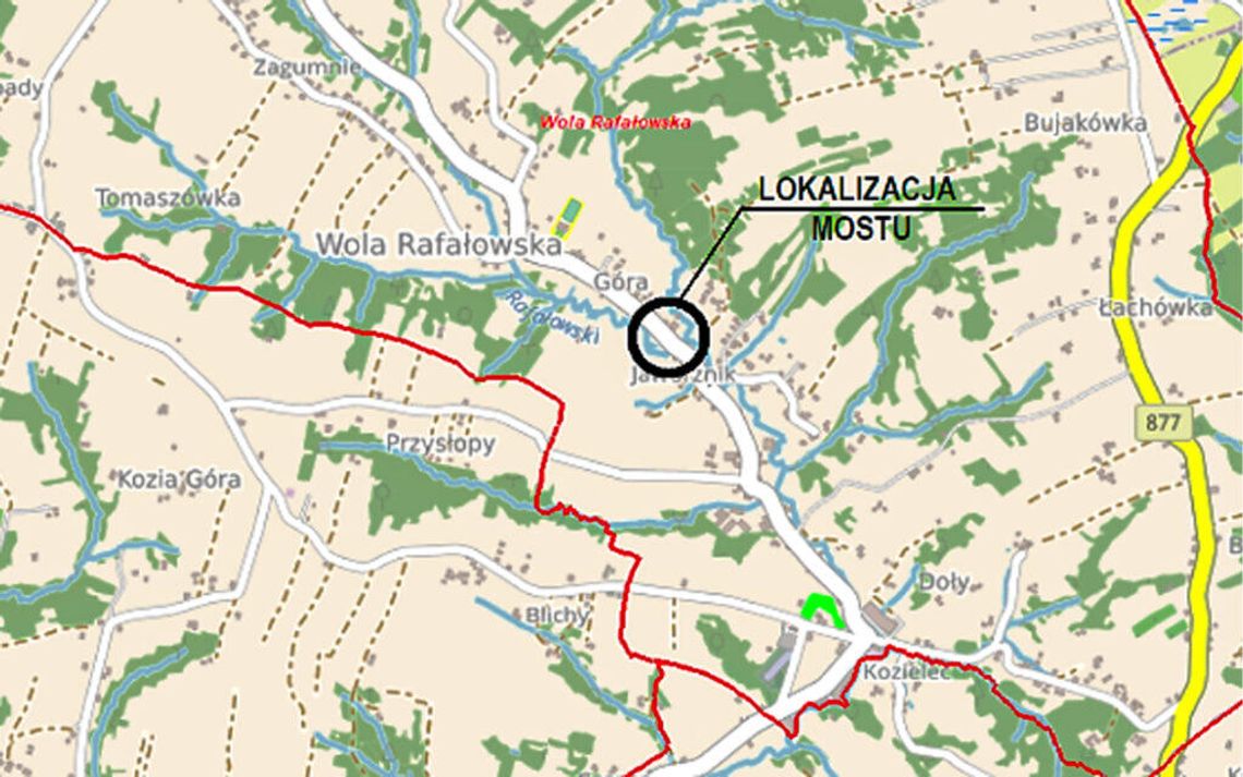 Most na potoku Rafałowskim w Malawie zamknięty do końca roku